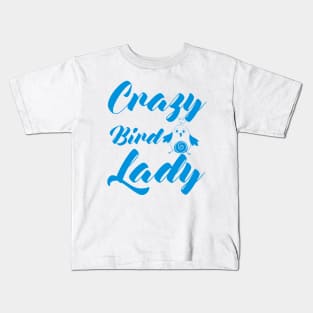 Crazy Bird Lady Kids T-Shirt